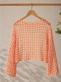 Peach Crochet Cardigan