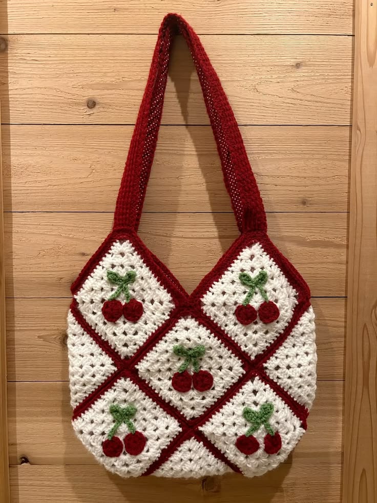 Crochet Granny Square Tote Bag