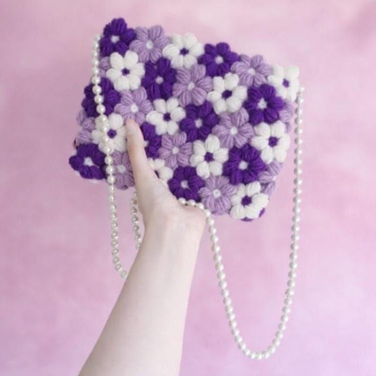 Crochet Flower Handbag 🌸👜