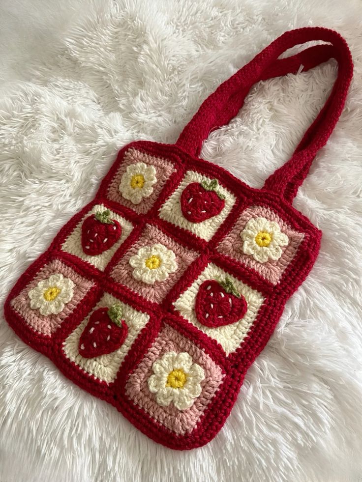 Granny Square Crochet Handbag 👜🧶